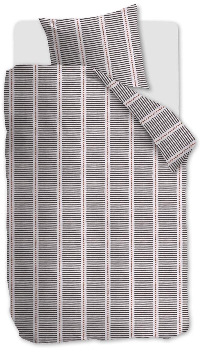 Vtwonen Bettbezug mit Punkten und Streifen – Einzelbett – 140 x 200 220 cm – Rouge