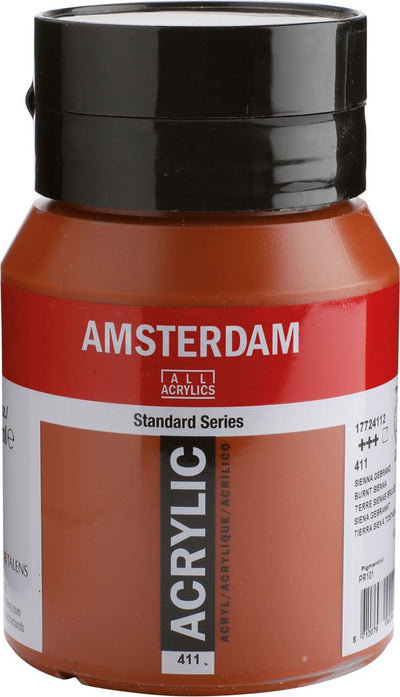 Acrylfarbtopf der Amsterdam Standard-Serie, 500 ml, gebrannte Siena 411