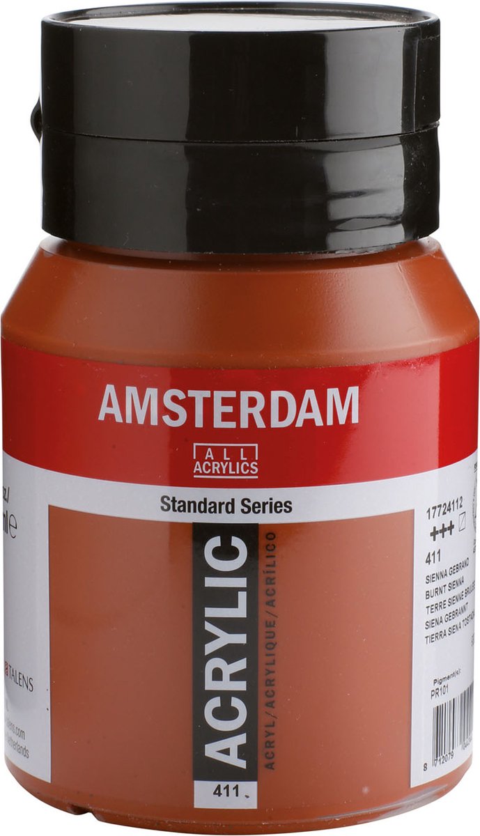 Acrylfarbtopf der Amsterdam Standard-Serie, 500 ml, gebrannte Siena 411