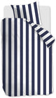 Vtwonen – Bettbezug mit vertikalen Streifen – Einzelbett – 140 x 200 220 cm – Marineblau