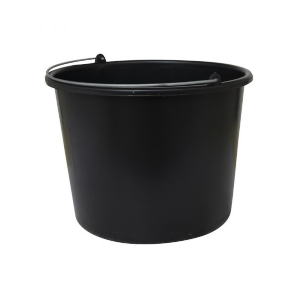 Eimer Plastik schwarz 12 Liter