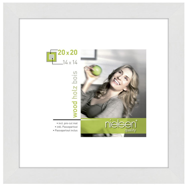 Nielsen Design Nielsen Fotorahmen 8988052 Apollon Weiß 20x20 14x14 cm