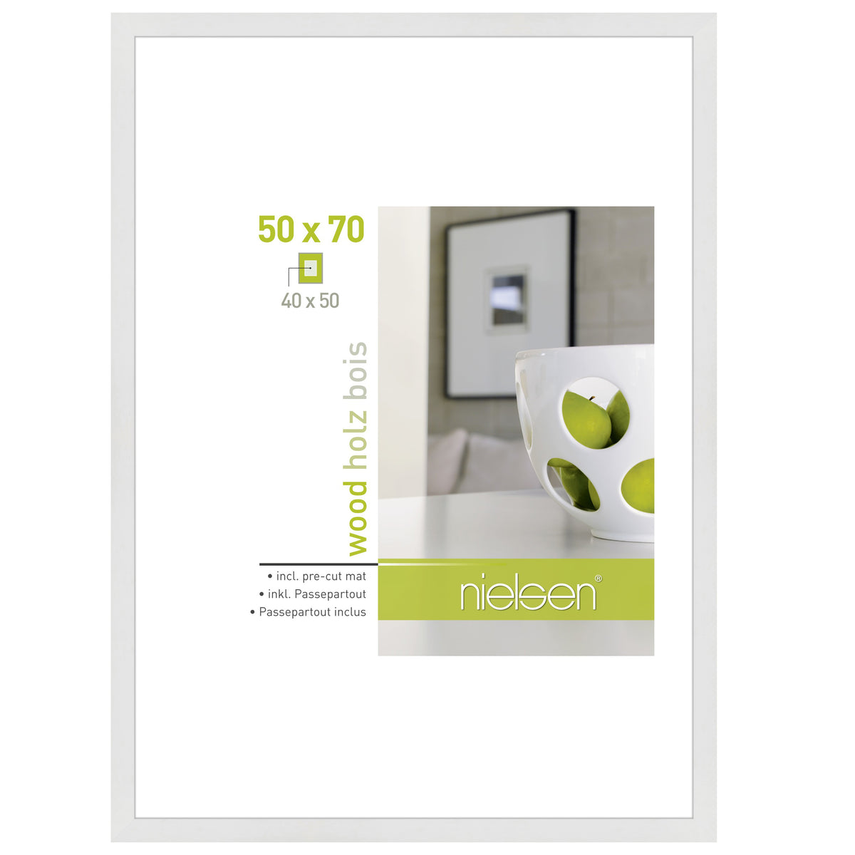 Nielsen Design Nielsen Fotorahmen 8988032 Apollon Weiß 50x70 40x50 cm