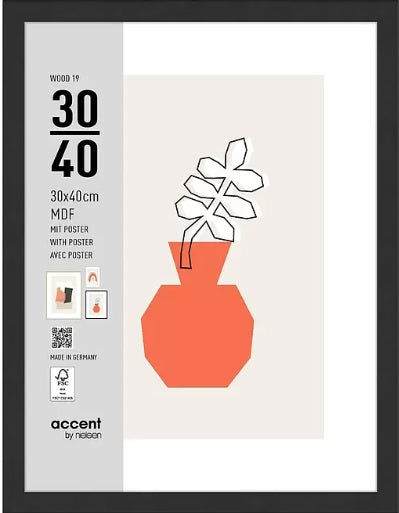 Nielsen Design Nielsen Fotorahmen 3230201 Holz 19 schwarz 30x40 cm