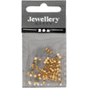 Creativ Company Quetschperlen Tube, Größe 2x2 mm, Lochgröße 1,4 mm, vergoldet, 80 Stück 1 Box