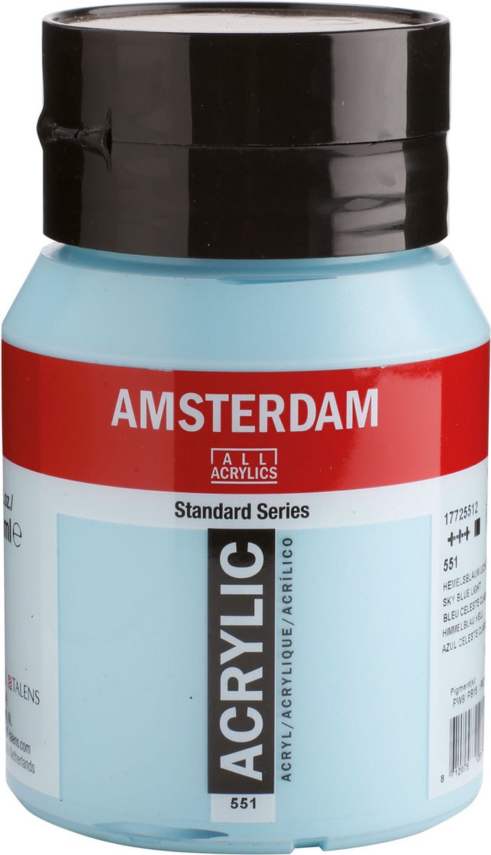 Acrylfarbentopf der Amsterdam Standard-Serie 500 ml Himmelblau hell 551
