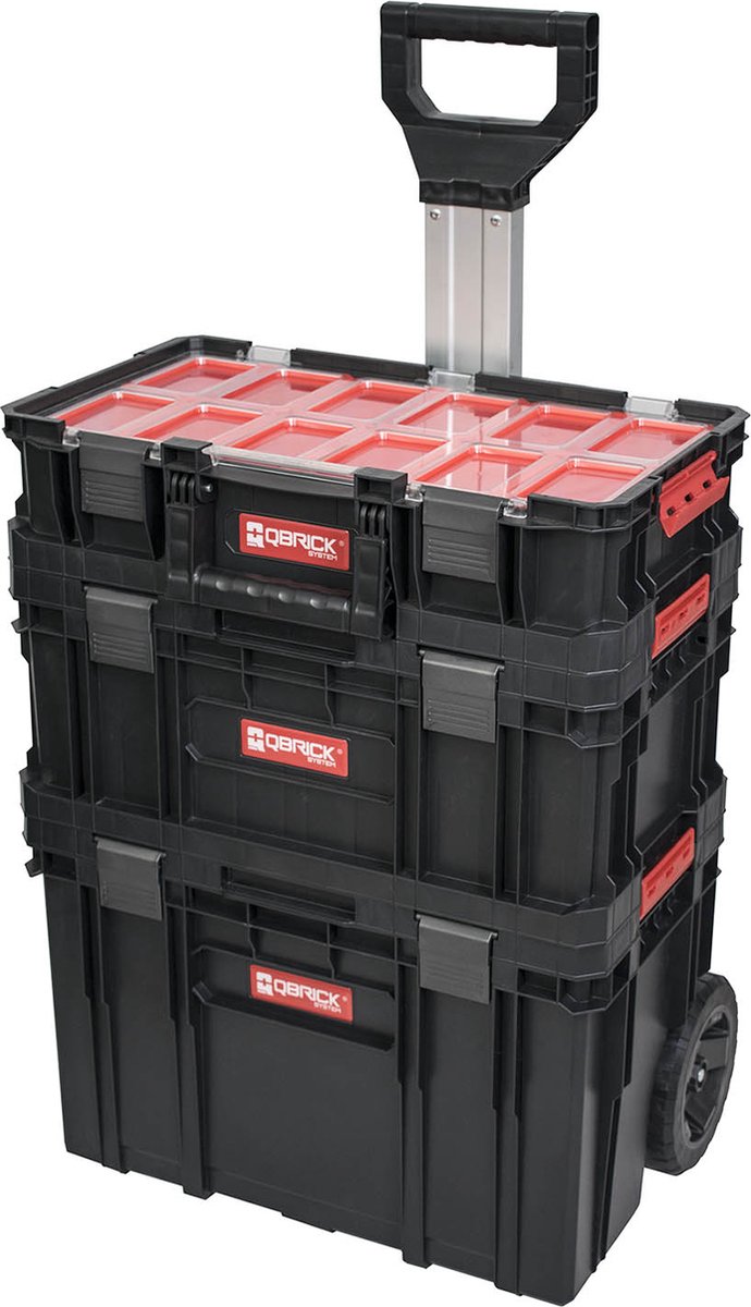 Qbrick System Werkzeugwagen System Two Plus – Set inklusive Werkzeugkoffer und Organizer