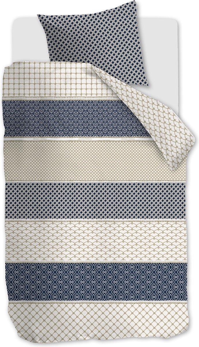 Riviera Maison Ropes Bettbezug – Einzelbett – 140 x 200 220 – Marineblau