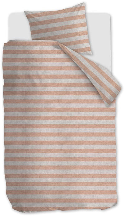 Vtwonen – Bettbezug mit kräftigen Streifen – Einzelbett – 140 x 200 220 cm – Pastellrosa