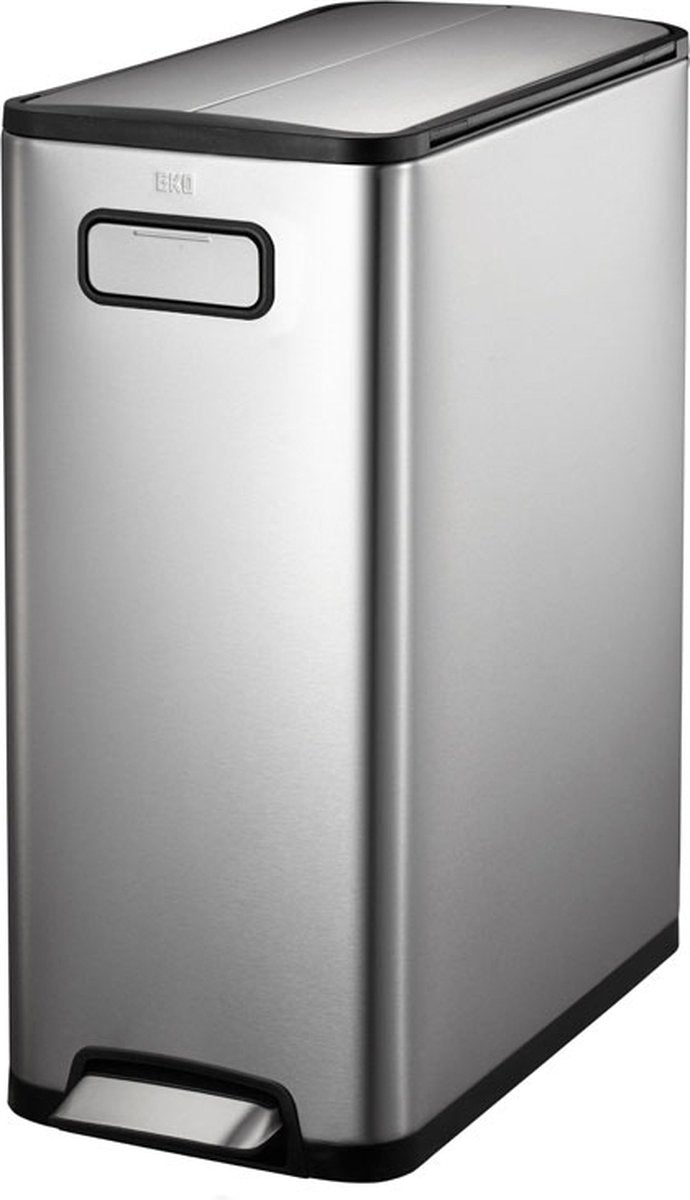 Eko - ecofly Treteimer 30 Liter - Edelstahl - Edelstahl matt - Abfalleimer