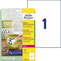 Etiketten avery l4775rev20 weiß 20 Stück