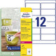 Etiketten avery l4776rev-20 weiß 240 Stk
