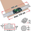 Wolfcraft Wolfcraft Guide Schiene für Handkreis Säge FKS 145