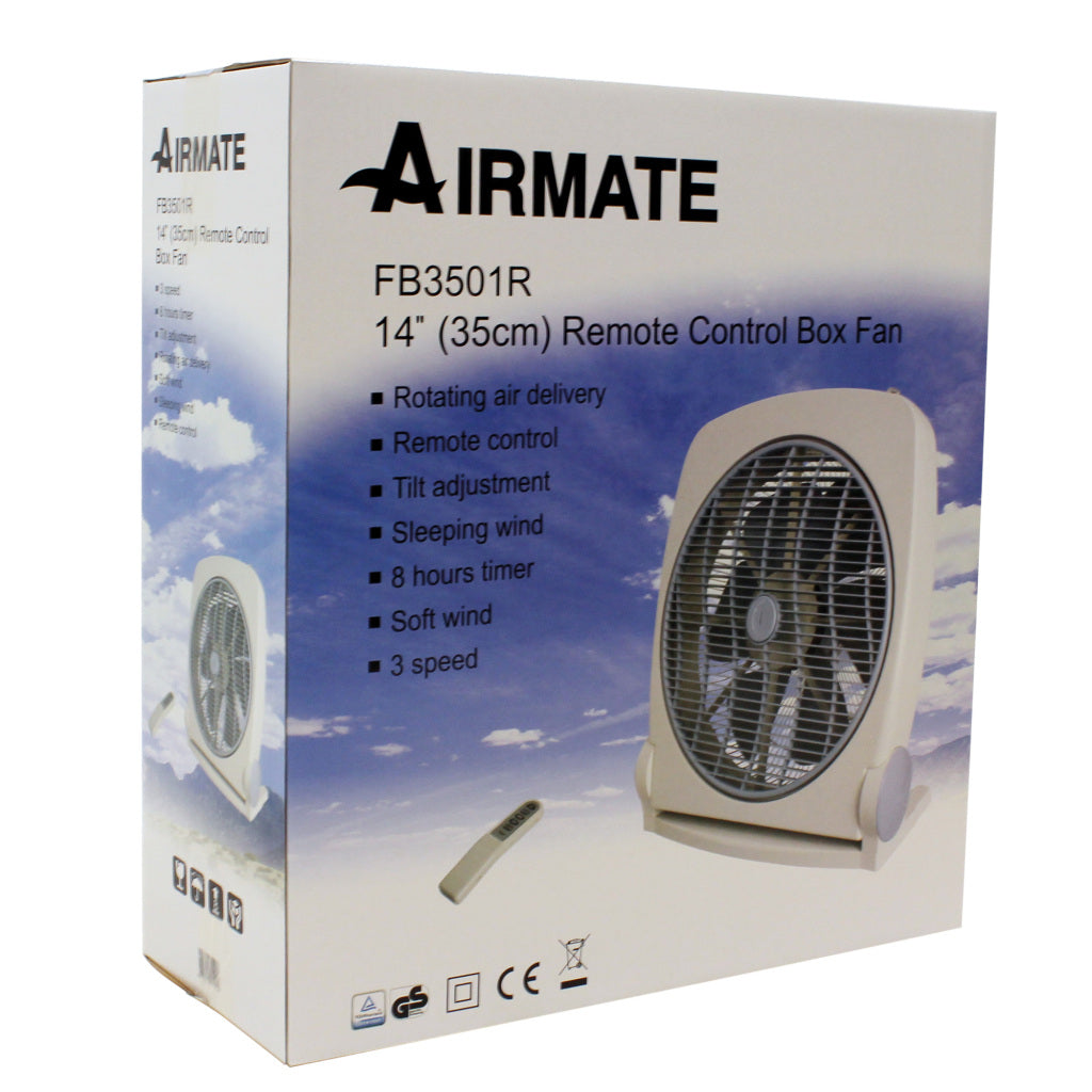 Airmate-Boxventilator + 8-Stunden-Timer mit Fernbedienung