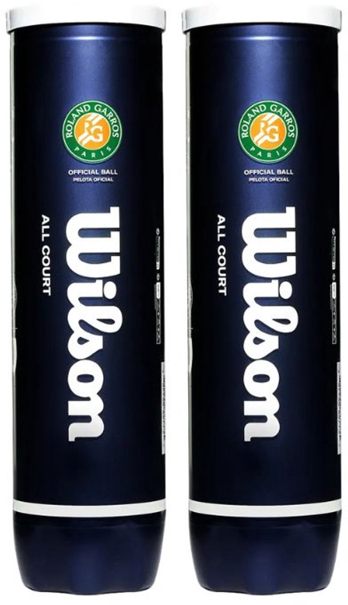 Wilson Roland Garros All-Court-Tennisbälle – 4 Dosen – 2 Dosen