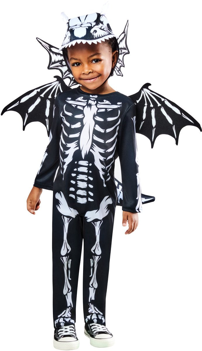 Rubies Skelett-Drachen-Kinderkostüm – Größe 3–4 Jahre