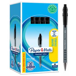 Kugelschreiber Papermate Flexgrip Ultra Medium Schwarz Packung 36 Stück