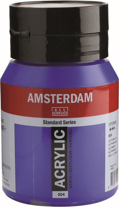 Acrylfarbentopf der Amsterdamer Standardserie 500 ml Ultramarin 504