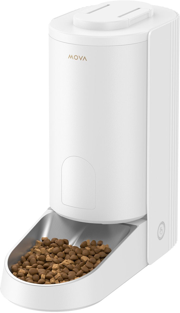 Mova pf10 pro – automatischer Futterautomat für Katzen und kleine Hunde – 3,4 l Futternapf mit App-Steuerung – Anti-Verstopfungs-System mit Waage