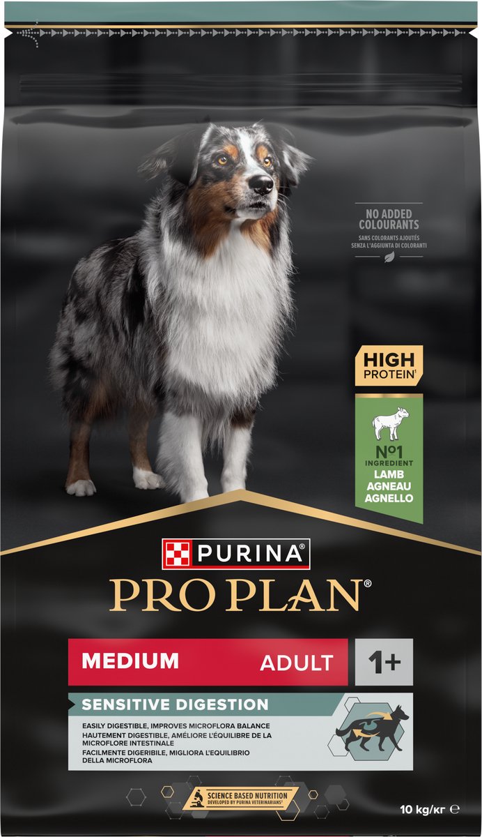 Purina® pro plan® sensitive digestion medium adult – Trockenfutter für Hunde – Lamm – 10 kg