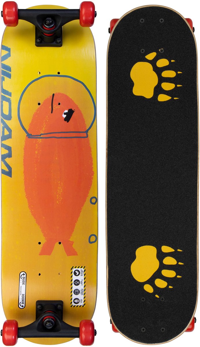 Nijdam Rookie-Skateboard – Anfänger-Skateboard – Finsskateme