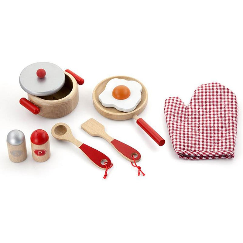 Küchenset rot 9-teilig. 3+
