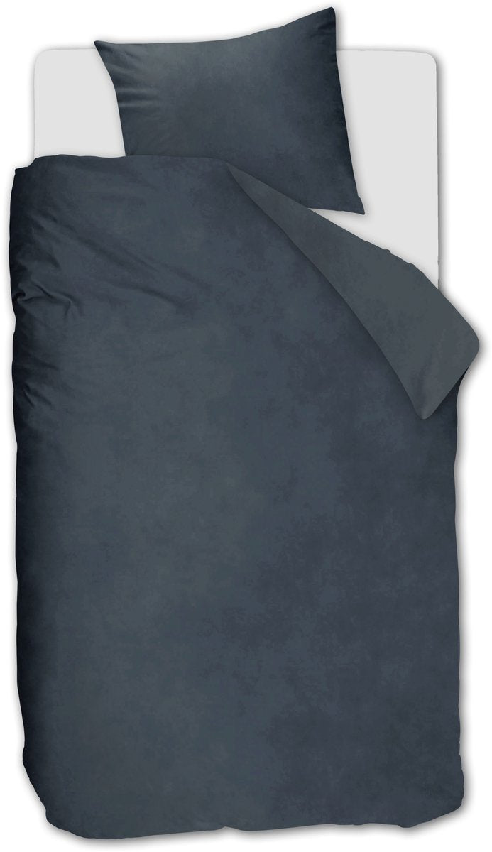 Ambiante samtiger Bettbezug – Einzelbett – 140 x 200 220 cm – blau