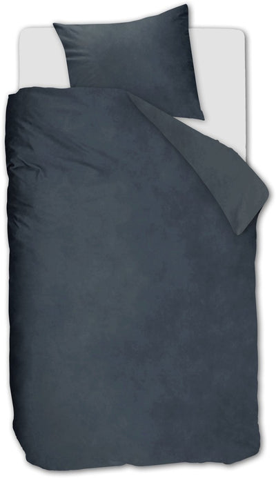 Ambiante samtiger Bettbezug – Einzelbett – 140 x 200 220 cm – blau