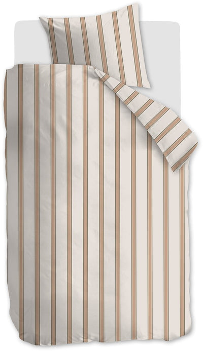 Vtwonen Fun Stripe Bettbezug – Einzelbett – 140 x 220 cm – Natur