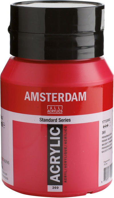 Acrylfarbtopf der Amsterdam Standard-Serie 500 ml Primärmagenta 369