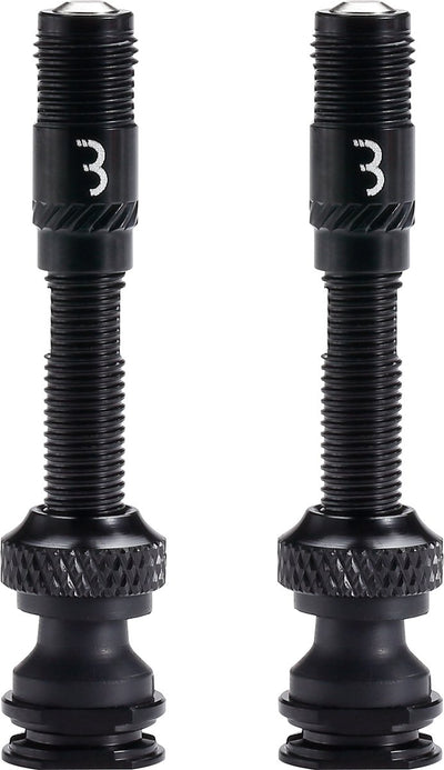 BBB Cycling CoreCap Al Valve – Tubeless-Ventilset – 300 % mehr Luftstrom – universelle Pumpenkompatibilität – Aluminium – 40 mm – 2 Stück – Schwarz – BTI-166