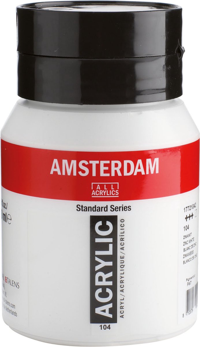 Acrylfarbentopf der Amsterdamer Standardserie 500 ml Zinkweiß 104