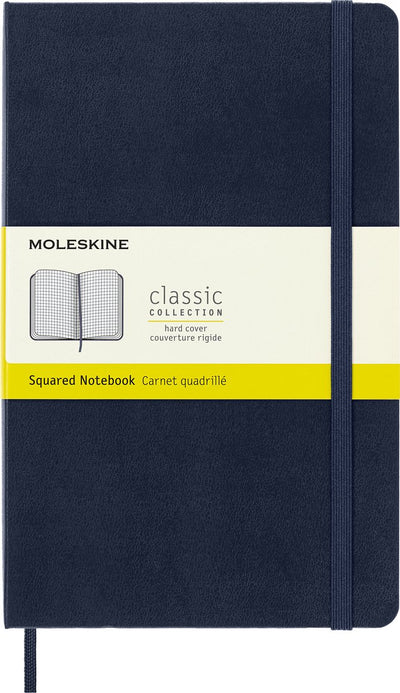 Klassisches Moleskine-Notizbuch – groß – Hardcover – kariert – Saphirblau