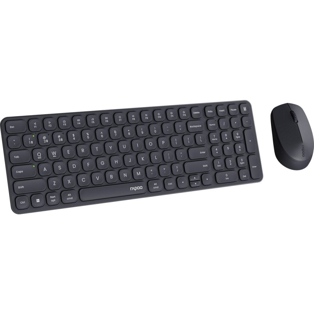 Rapoo 9310m Combo-Set qwerty(nl) Tastatur + Maus schwarz