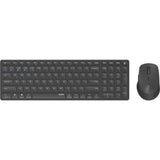 Rapoo 9700m Wireless Multimode Blade Combo Set Dunkelgrau QWERTY Us - afbeelding 1