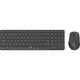 Rapoo 9700m Wireless Multimode Blade Combo Set Dunkelgrau QWERTY Us