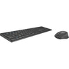 Rapoo 9800m Wireless Multim. Blade Combo in voller Größe dunkelgrau QWERTY Us