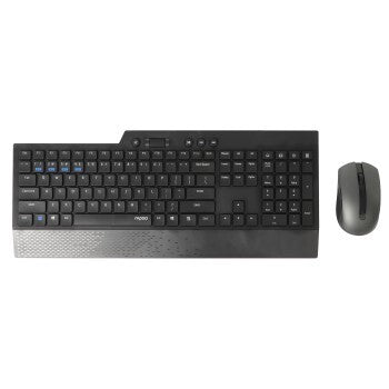 Rapoo 8200T Multimodus Wireless Desktop Combo Set Black QWERTY Us