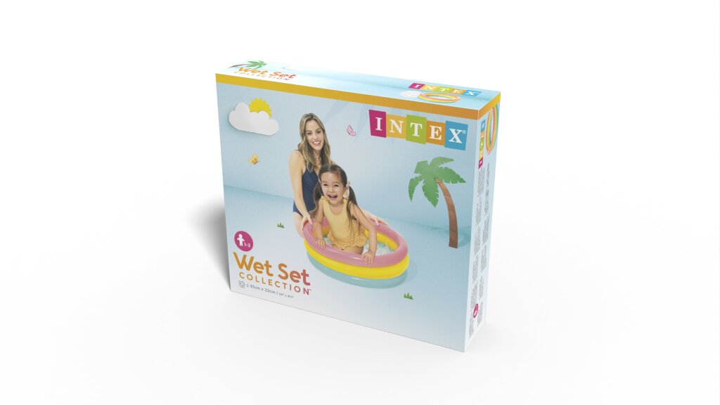 Baby-Pool-Sonnenuntergang-Glühen