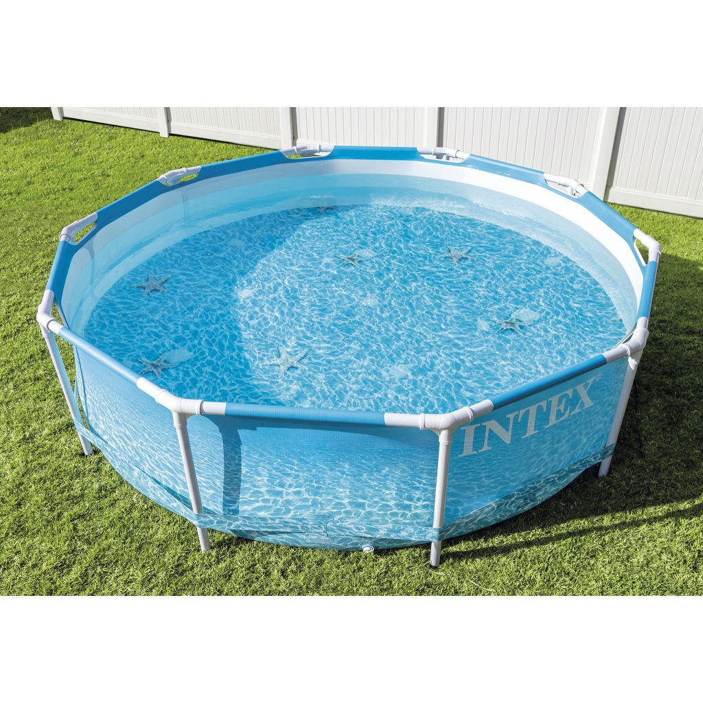Intex 28208gn Beachside Metallrahmen-Schwimmbecken + Filterpumpe 305x76 cm blau