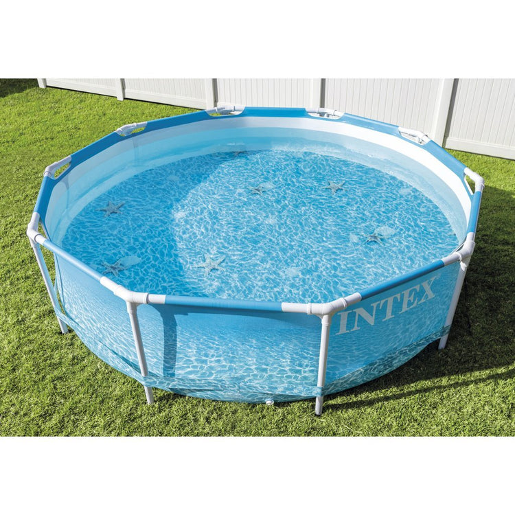 Intex 28208gn Beachside Metallrahmen-Schwimmbecken + Filterpumpe 305x76 cm blau