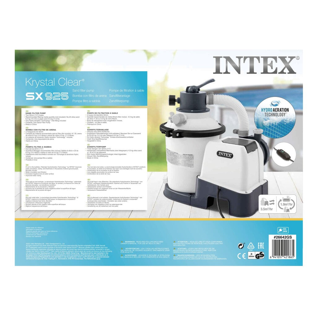 Intex Sandfilterpumpe 2m3 Stunde