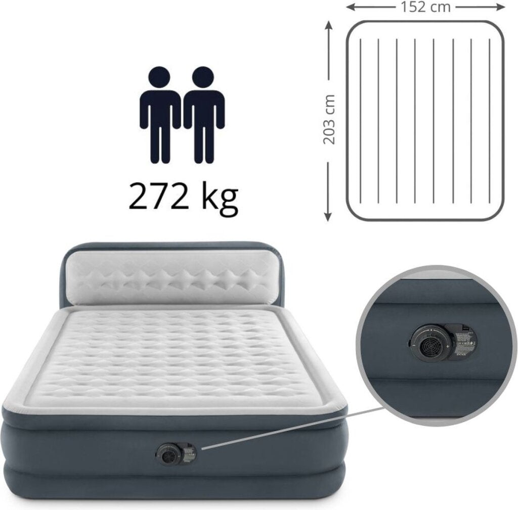 Intex Ultra Plush Air Bett mit Kopfteil