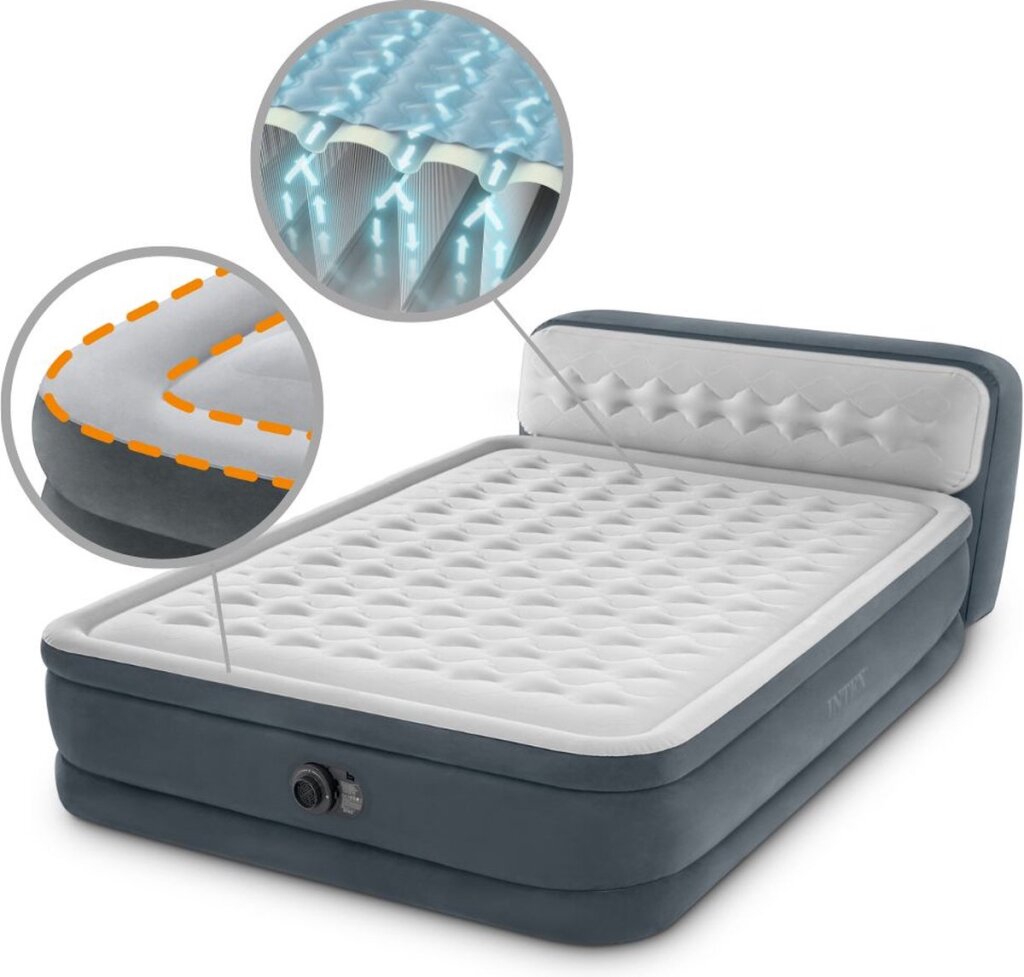 Intex Ultra Plush Air Bett mit Kopfteil