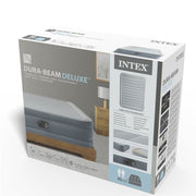 Intex 64824nd Queen Trend Premium Comfort 2-Personen-Luftmatratze 203x152x46 cm + integrierte Pumpe grau - afbeelding 4