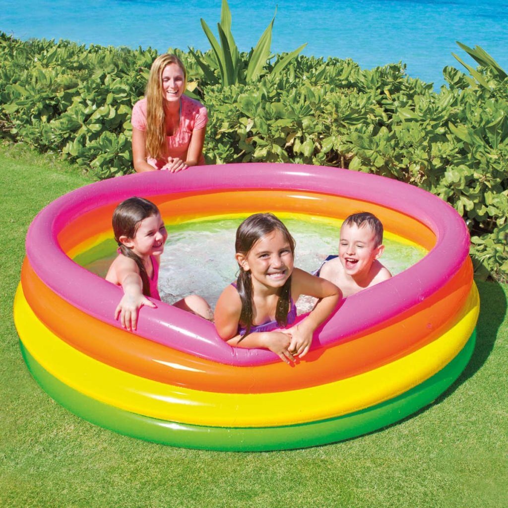Kinderpool Sonnenuntergang Glühen