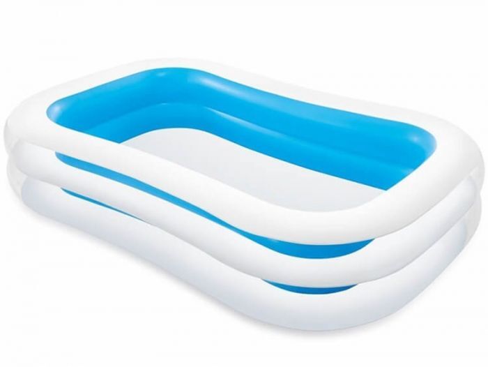 Intex aufblasbare Schwimmbadfamilienpool Blau