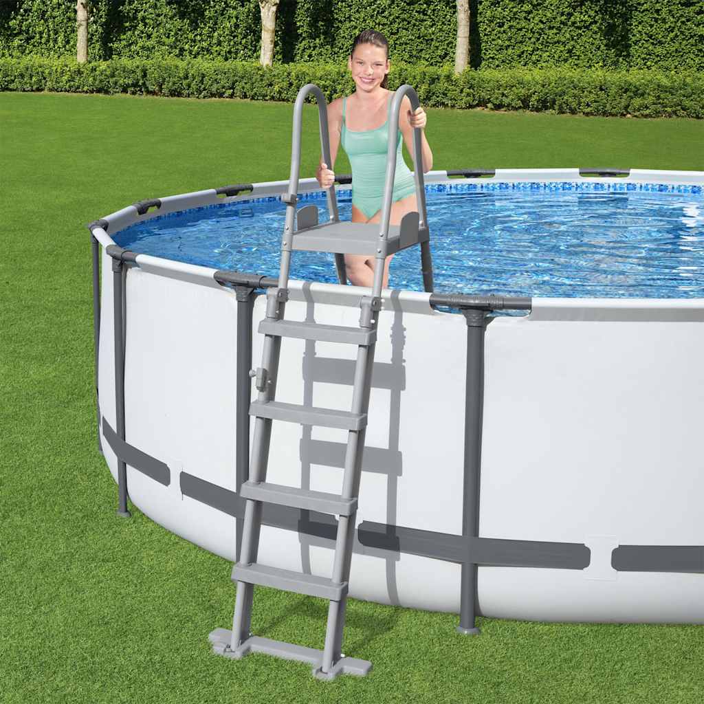 BESTWAY SWIVE POOL LEADDER FLOSCLEAR mit 4 Stufen 132 cm