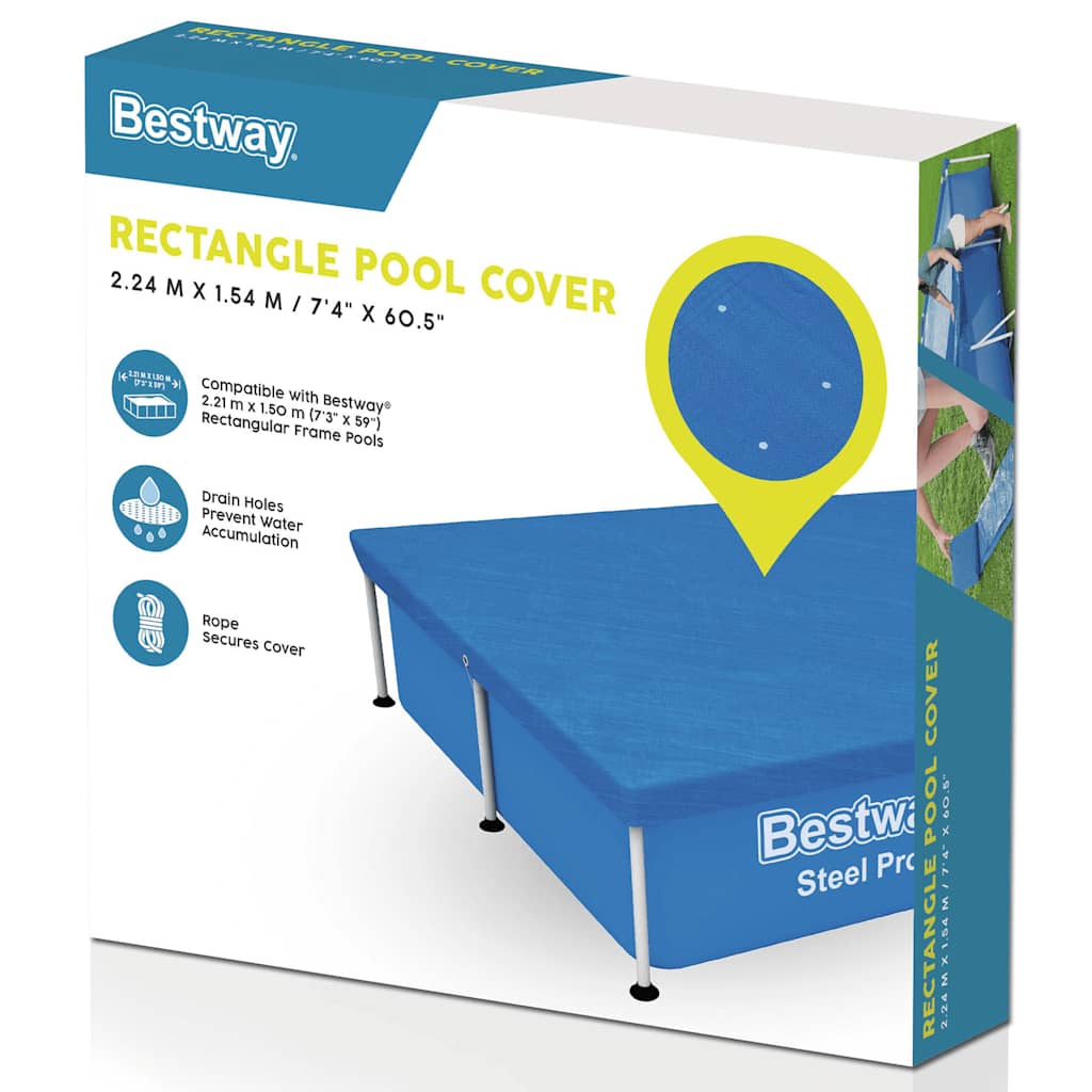 Bestway Schwimmbad Abdeckung Flowclear 221 x 1550 cm