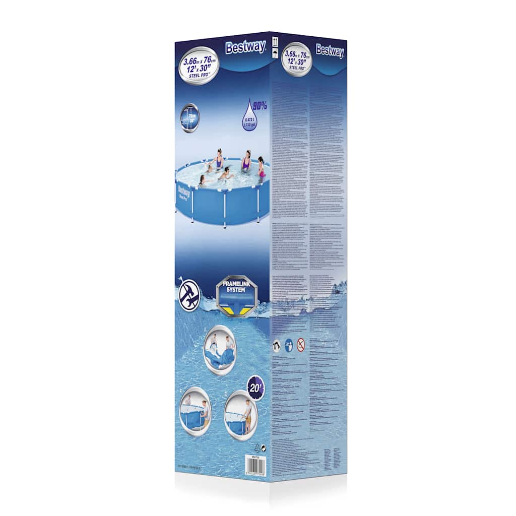 Bestway Swimming Pool Steel Pro um 366